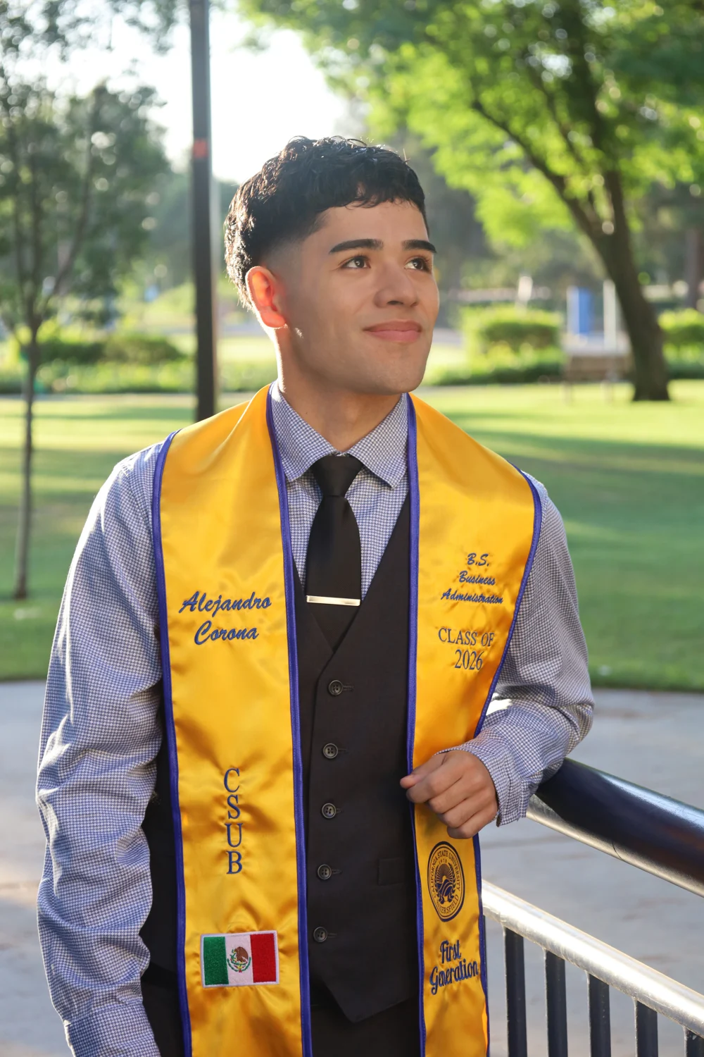 Alejandro at his California State University, Bakersfield graduation